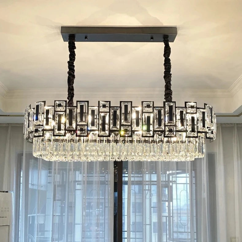 Modern rectangular fashion crystal chandelier