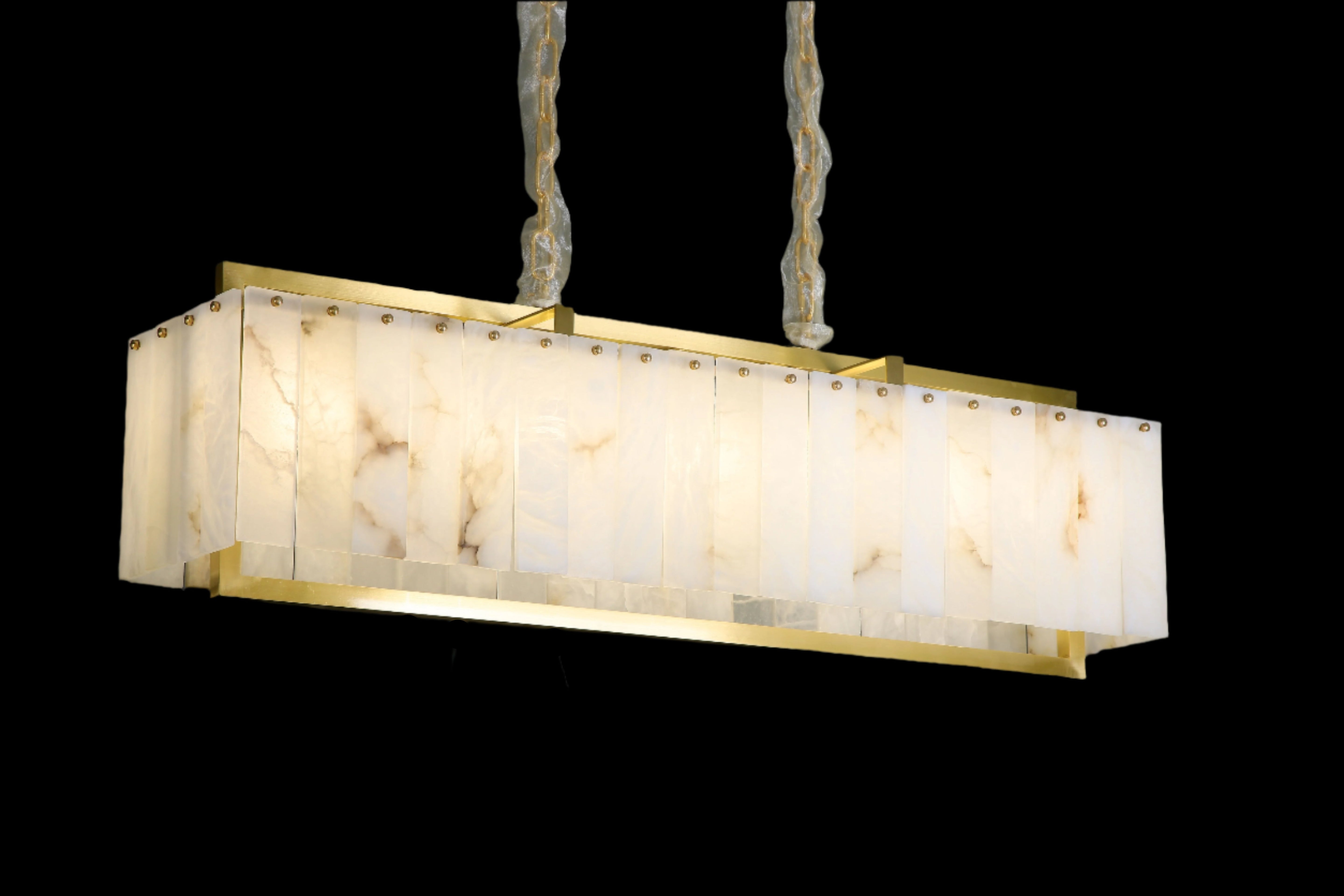 Ravella Marble Rectangular Chandelier