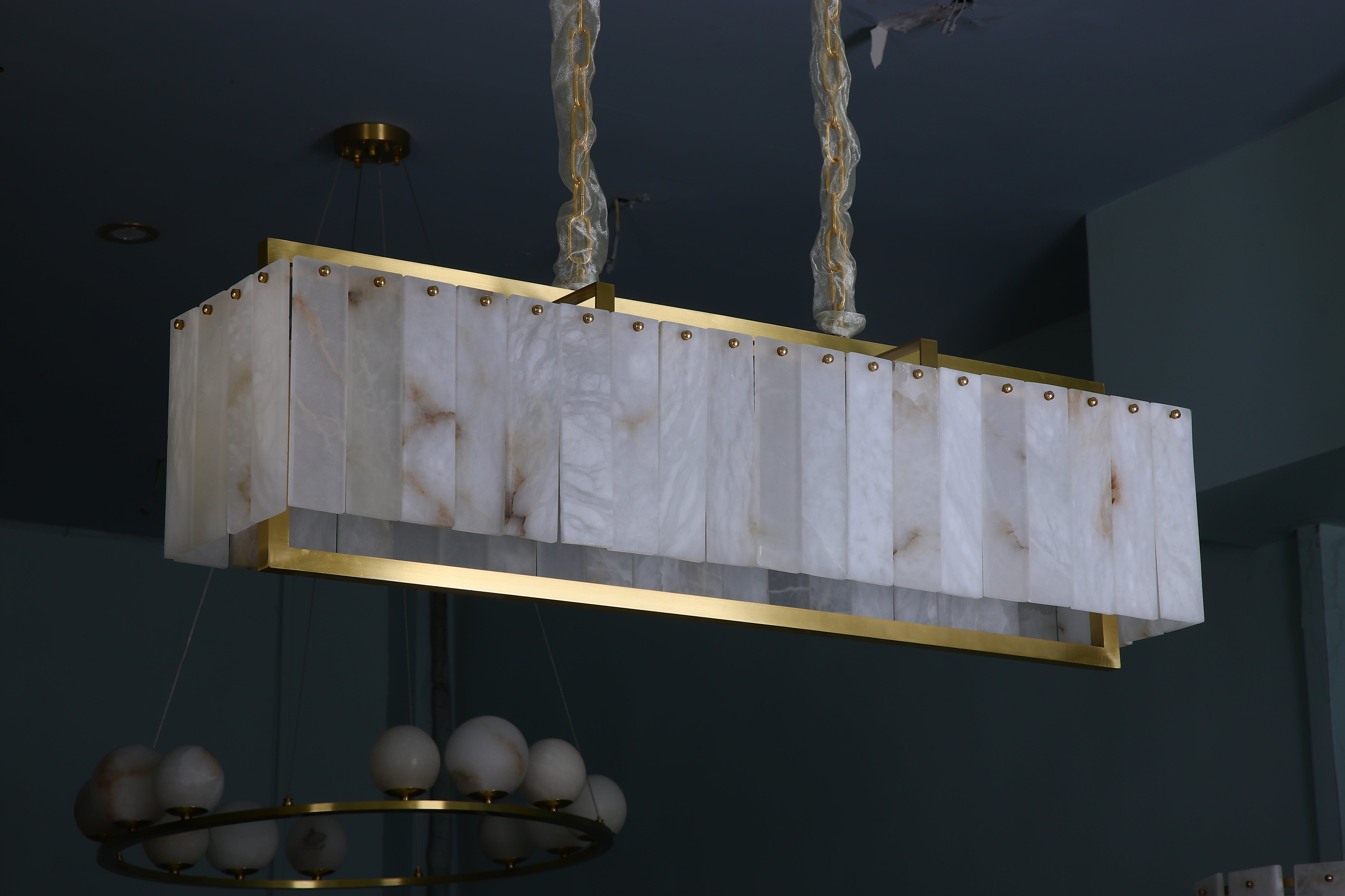 Classico Marble Rectangular Chandelier