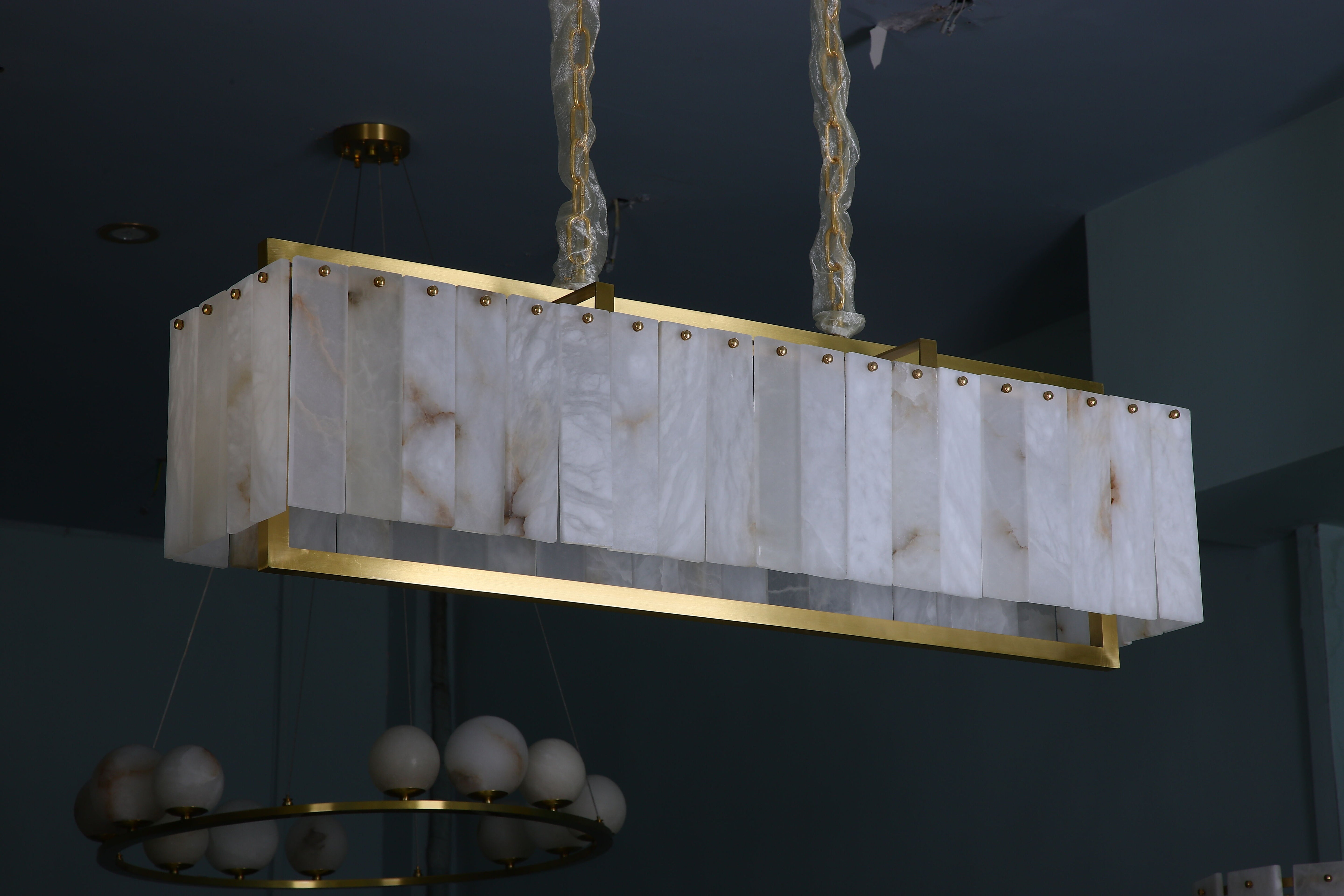 Ravella Marble Rectangular Chandelier