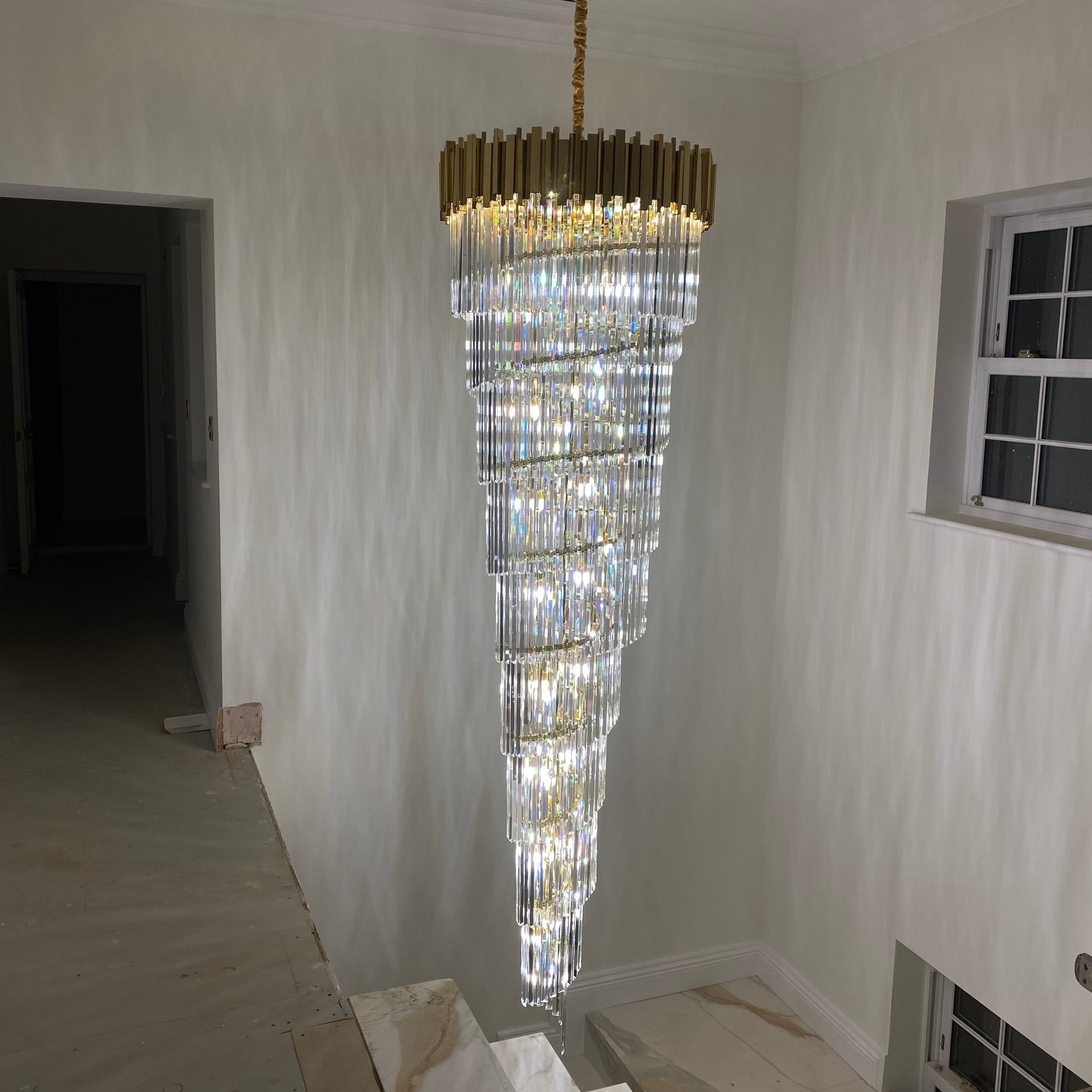 Boeotia Spiral Staircase Chandelier