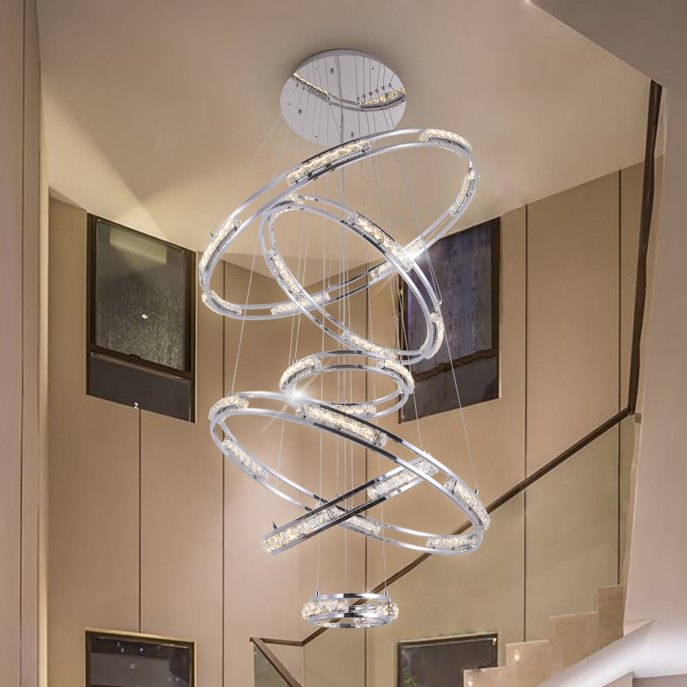 Vermacelli Ring Staircase Chandelier